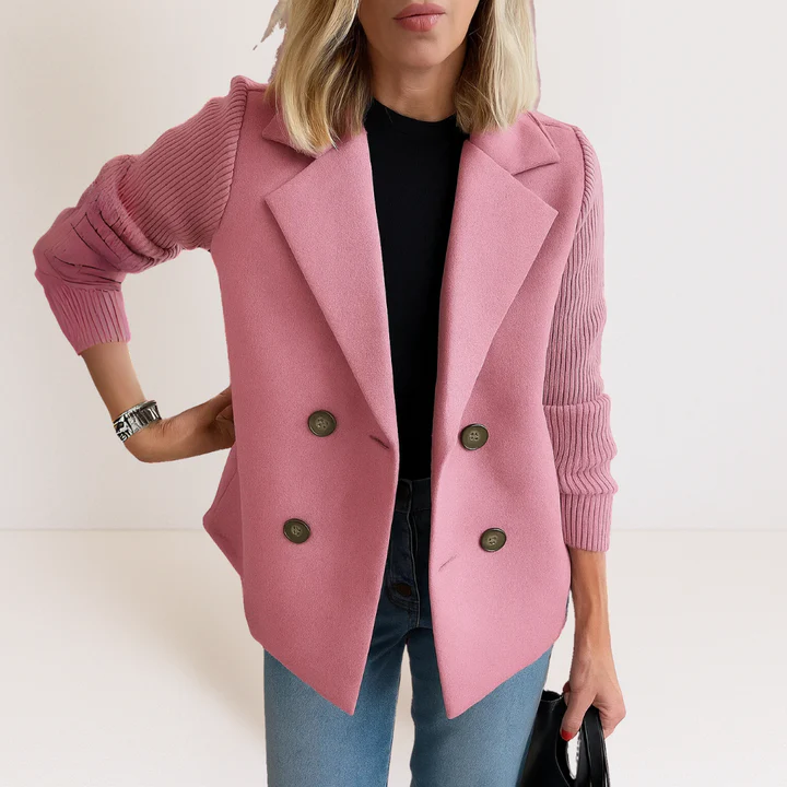 Women's Casual Blazer with Double-Breasted Closure – Office, Everyday