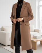 Women's Coat Buttoned Front Design – Casual, Office