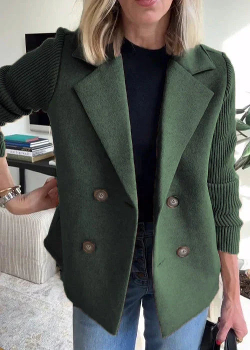 Women's Coat | Structured Lapel Design – Casual, Office