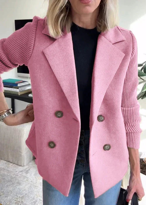 Women's Coat | Structured Lapel Design – Casual, Office