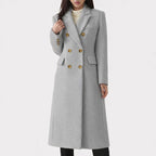 Women's Coat with Flap-style Pocket Detailing – Casual, Office