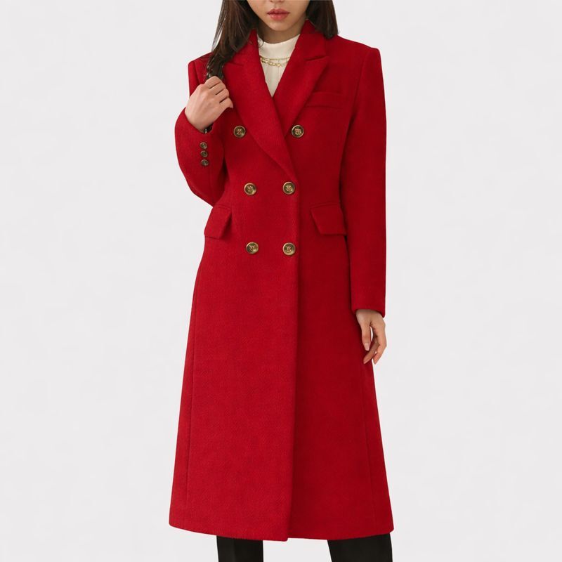 Women's Coat with Flap-style Pocket Detailing – Casual, Office