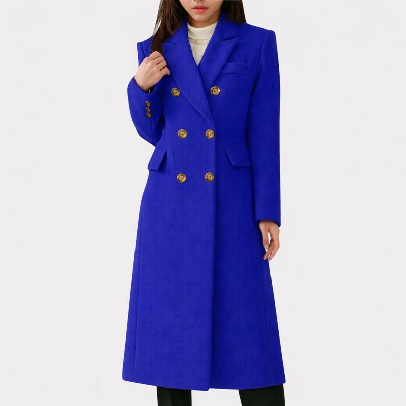Women's Coat with Flap-style Pocket Detailing – Casual, Office