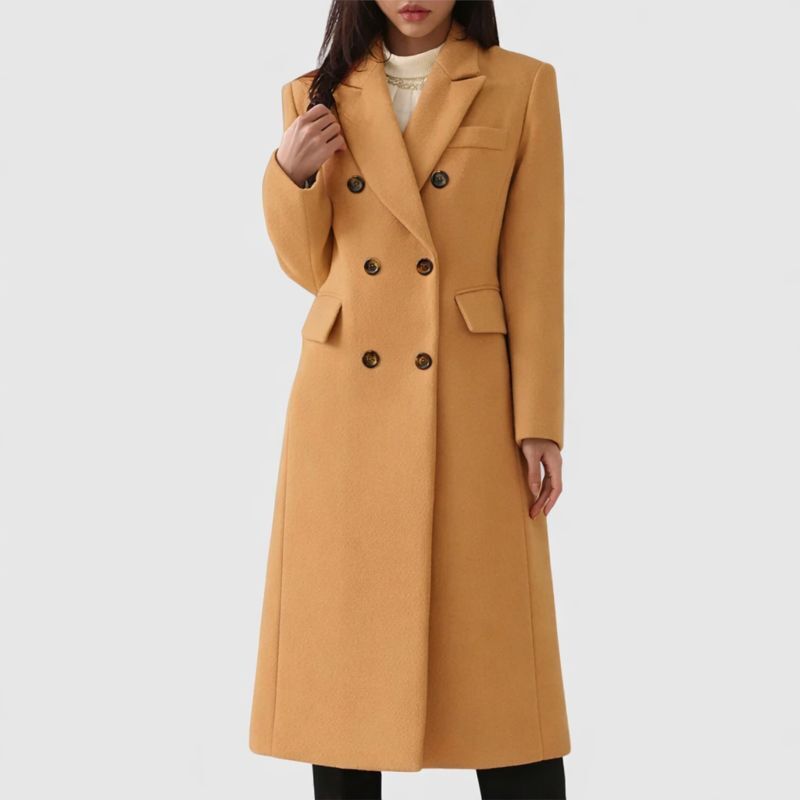 Women's Coat with Flap-style Pocket Detailing – Casual, Office