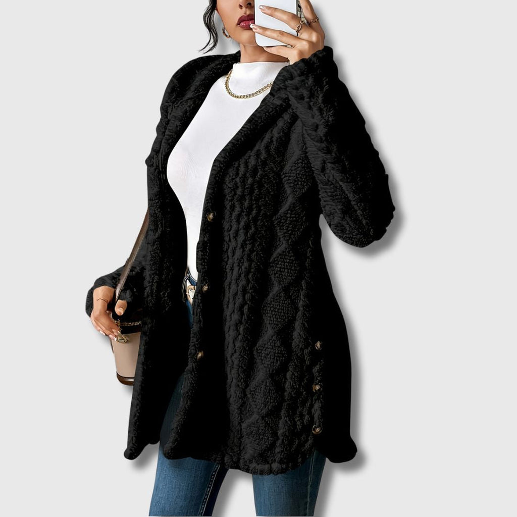 Women's Cozy Hooded Teddy Coat – Casual, Everyday Wear