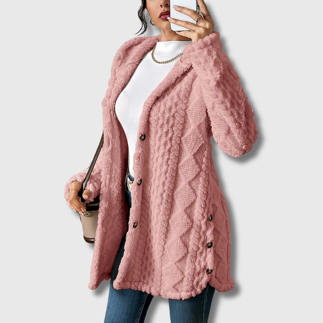 Women's Cozy Hooded Teddy Coat – Casual, Everyday Wear