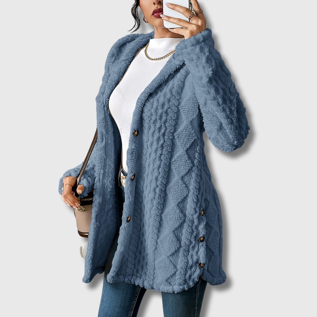 Women's Cozy Hooded Teddy Coat – Casual, Everyday Wear