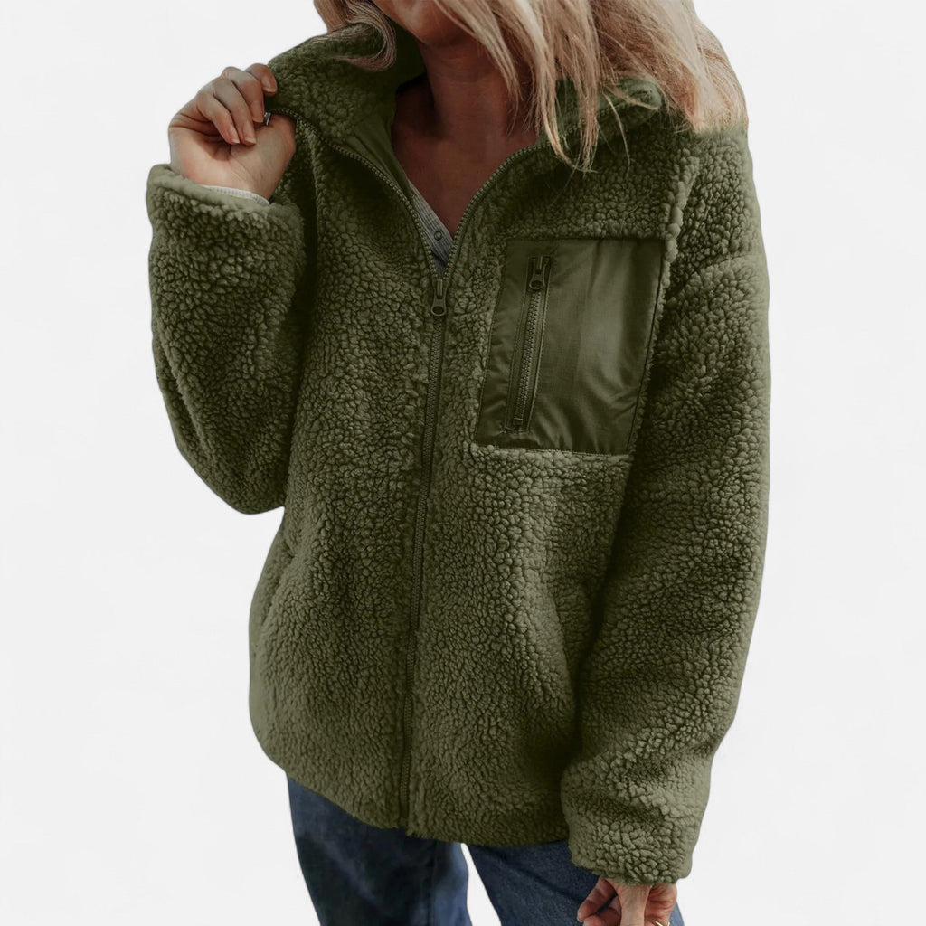 Women's Elegant Warm Fleece Teddy Coat – Casual, Winter Wear
