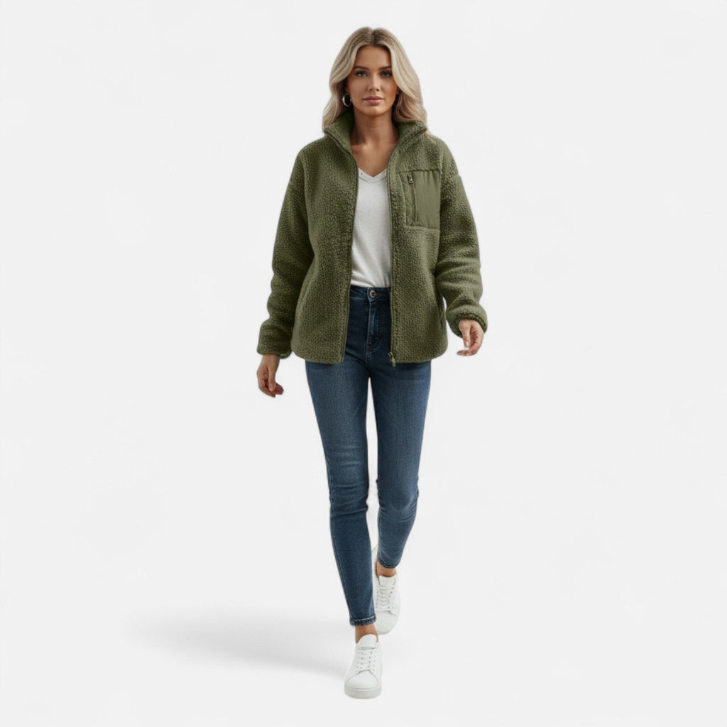 Women's Elegant Warm Fleece Teddy Coat – Casual, Winter Wear