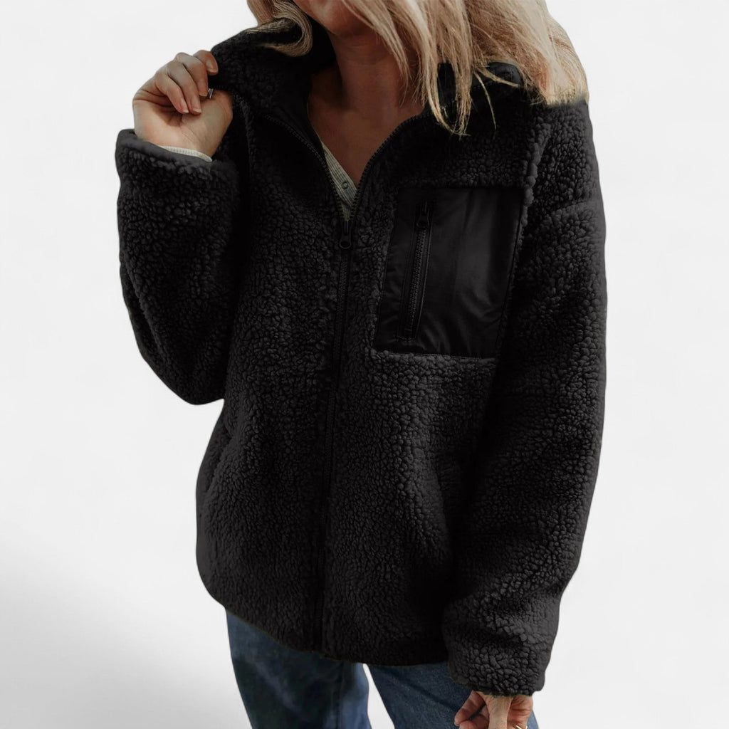 Women's Elegant Warm Fleece Teddy Coat – Casual, Winter Wear