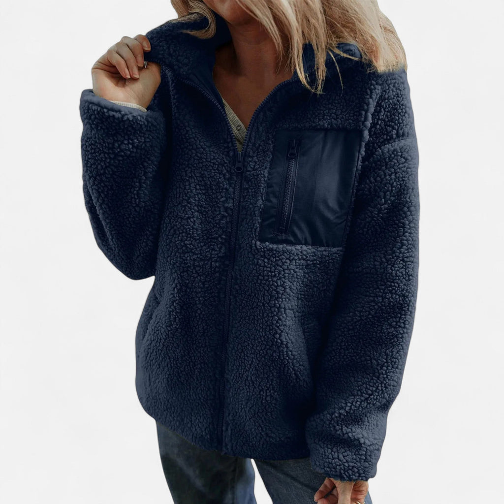 Women's Elegant Warm Fleece Teddy Coat – Casual, Winter Wear