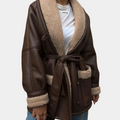 Women's Fashion Jacket with Belt – Casual, Office