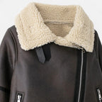 Women's Fitted Suede Leather Jacket – Casual, Office