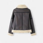 Women's Fitted Suede Leather Jacket – Casual, Office