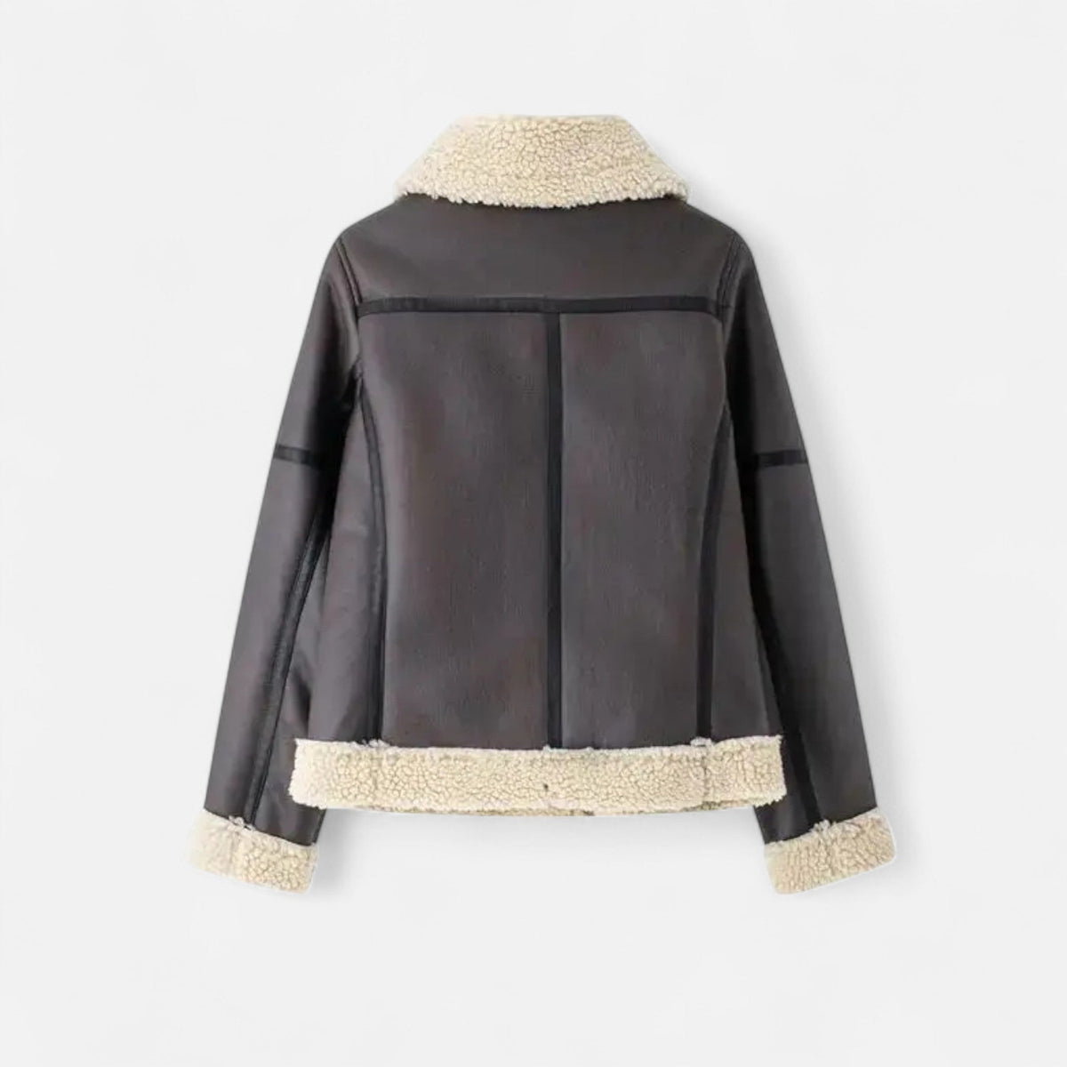Women's Fitted Suede Leather Jacket – Casual, Office