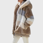 Women's Fleece Winter Jacket with Hood – Casual, Outdoor