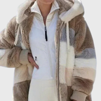 Women's Fleece Winter Jacket with Hood – Casual, Outdoor