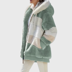Women's Fleece Winter Jacket with Hood – Casual, Outdoor
