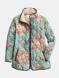 Women's Floral Botanical Print Jacket – Casual, Everyday Wear