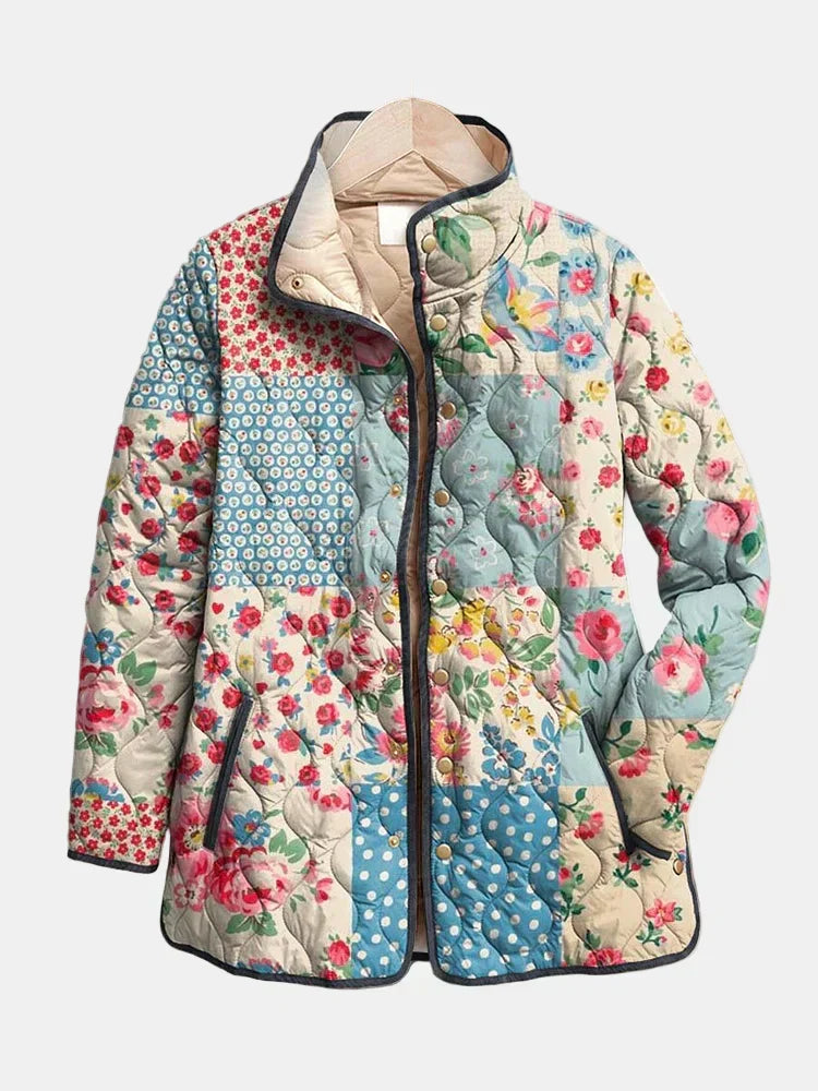 Women's Floral Pattern Jacket – Casual, Everyday Wear