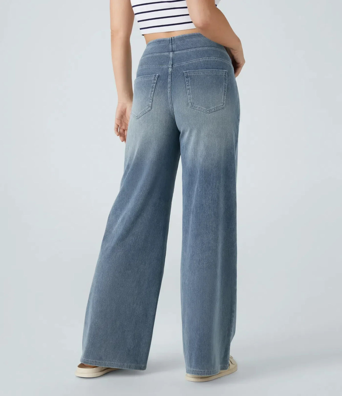 Women's High-Waist Stretch Jeans – Casual Wear, Everyday Comfort