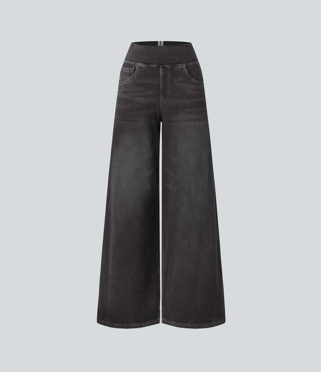 Women's High-Waist Stretch Jeans – Casual Wear, Everyday Comfort