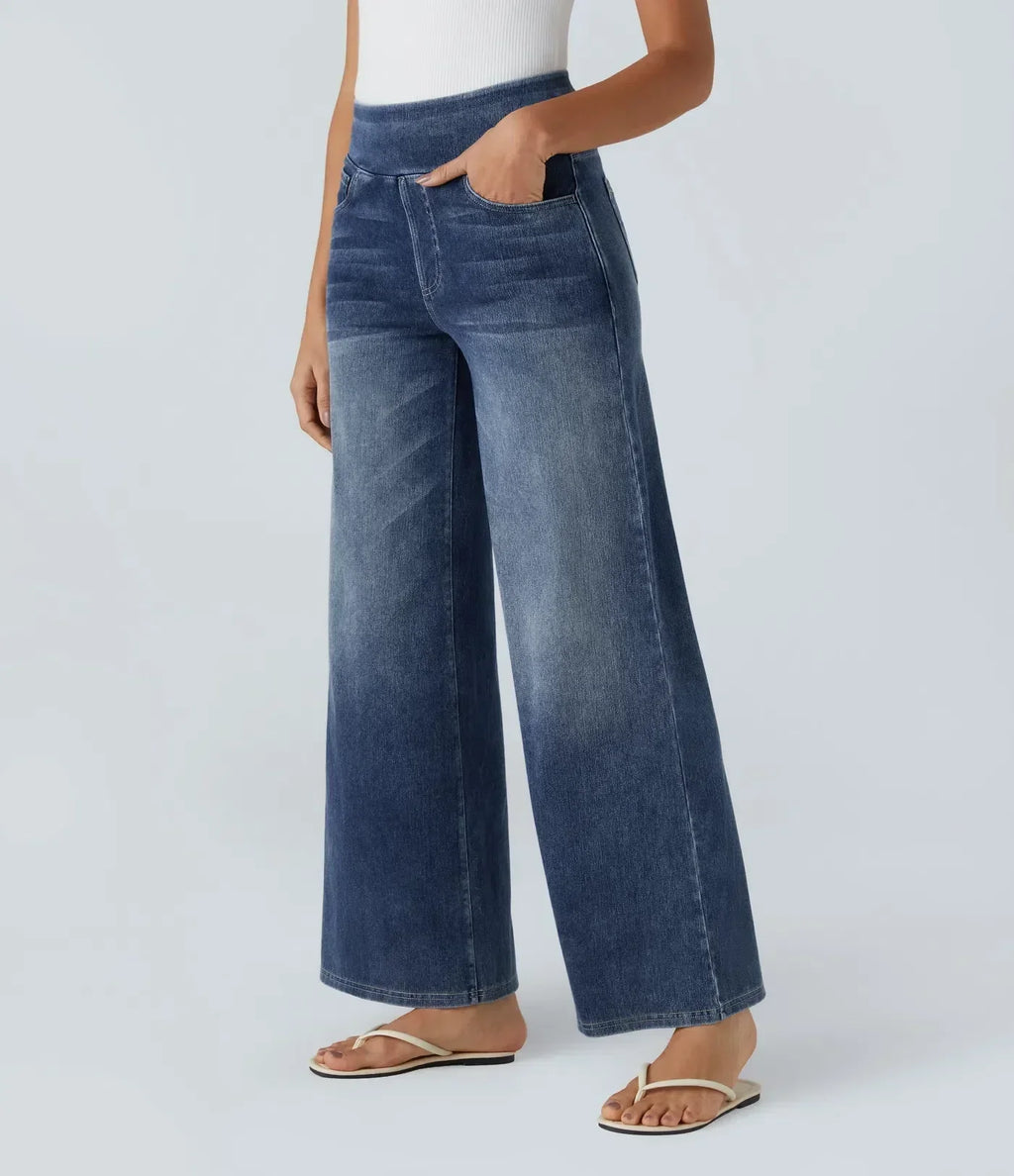 Women's High-Waist Stretch Jeans – Casual Wear, Everyday Comfort