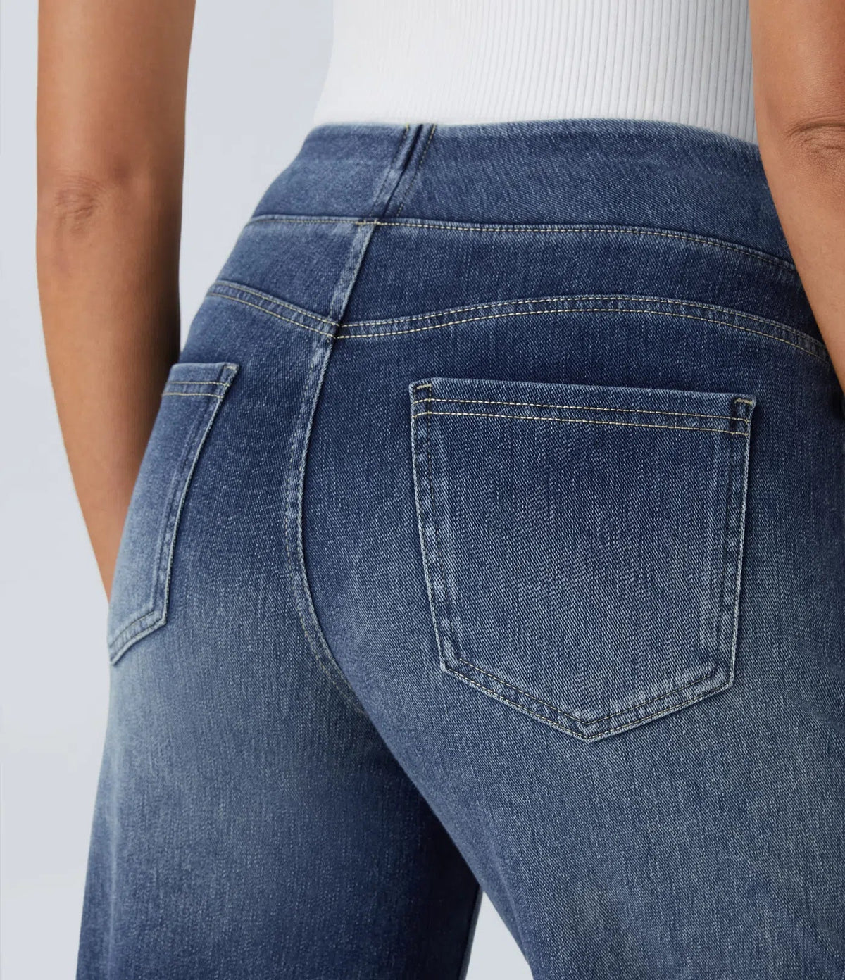 Women's High-Waist Stretch Jeans – Casual Wear, Everyday Comfort
