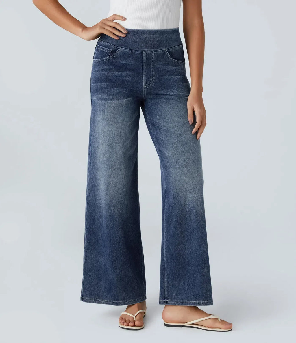 Women's High-Waist Stretch Jeans – Casual Wear, Everyday Comfort