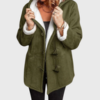 Women's Hooded Jacket with Front Toggle Fastenings – Casual, Everyday Wear