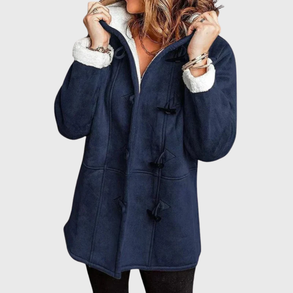 Women's Hooded Jacket with Front Toggle Fastenings – Casual, Everyday Wear