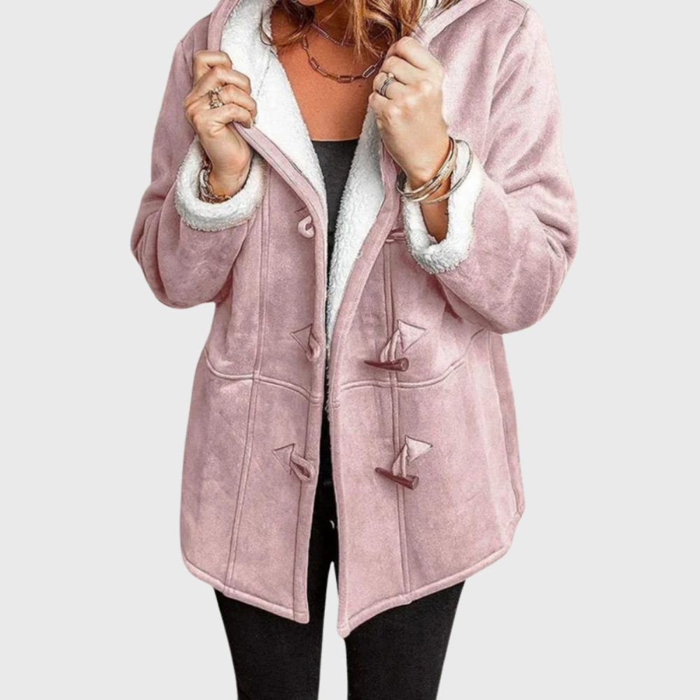 Women's Hooded Jacket with Front Toggle Fastenings – Casual, Everyday Wear
