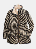 Women's Jacket Zebra Stripe Pattern – Casual, Everyday Wear