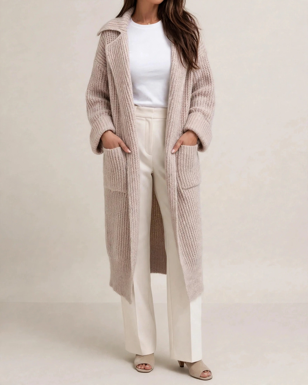 Women's Long Knit Cardigan – Cozy Layering, Casual Style