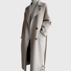 Women's Longline Belted Coat – Casual, Office
