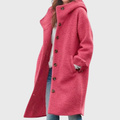 Women's Longline Button Hooded Coat – Casual, Everyday Wear