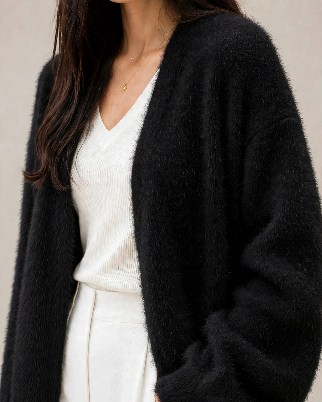 Women's Mohair Cardigan – Cozy Layering, Casual Style