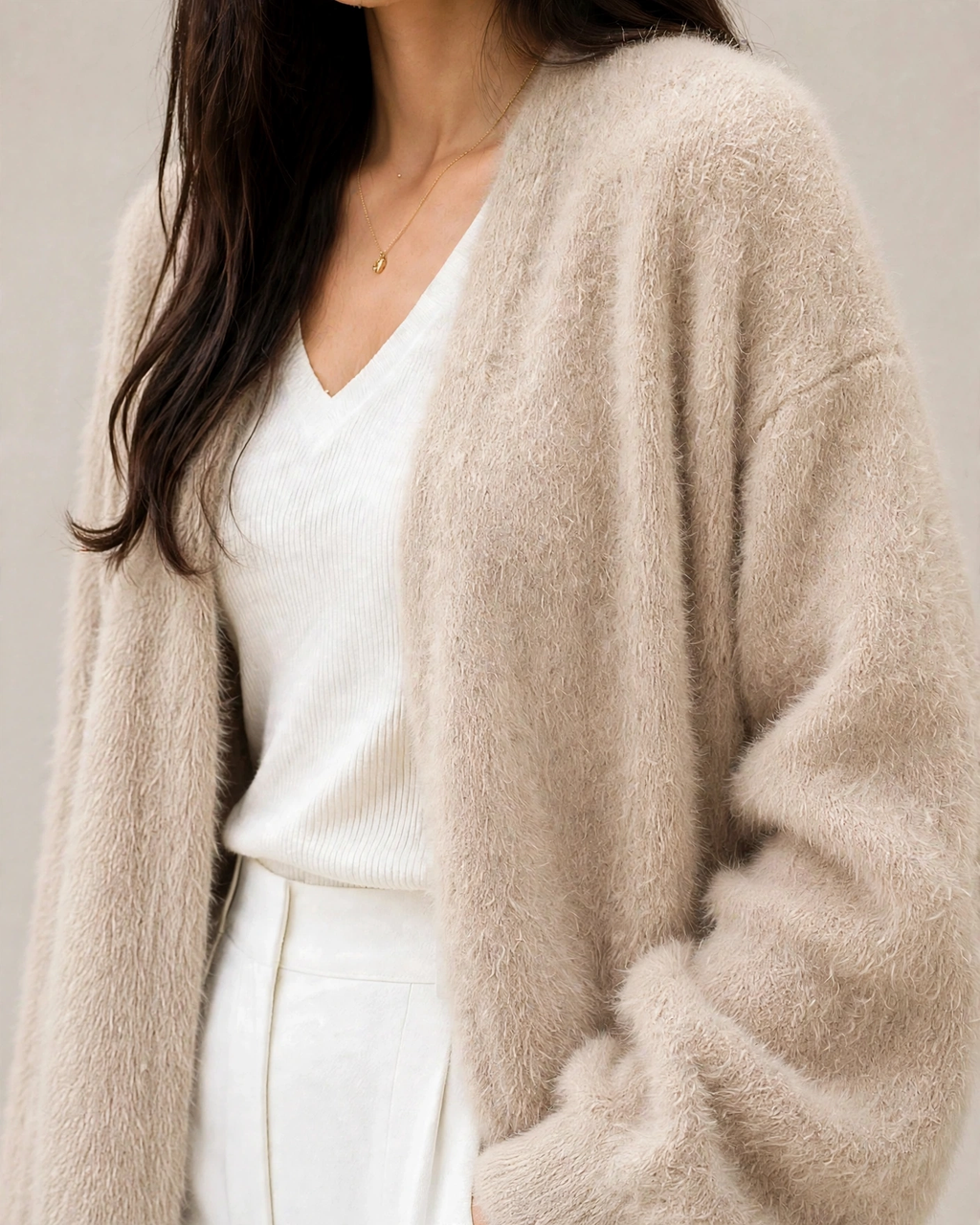 Women's Mohair Cardigan – Cozy Layering, Casual Style