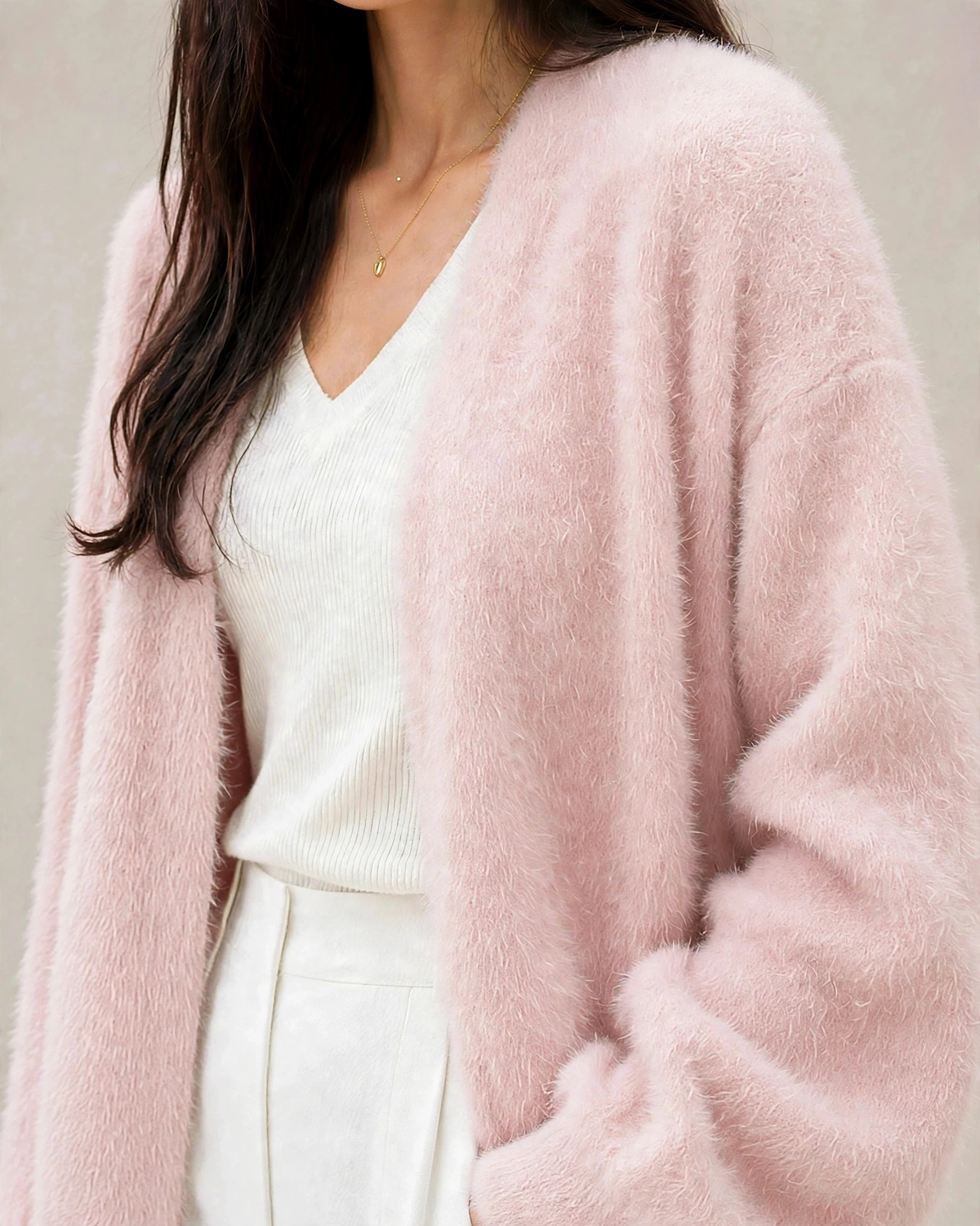 Women's Mohair Cardigan – Cozy Layering, Casual Style