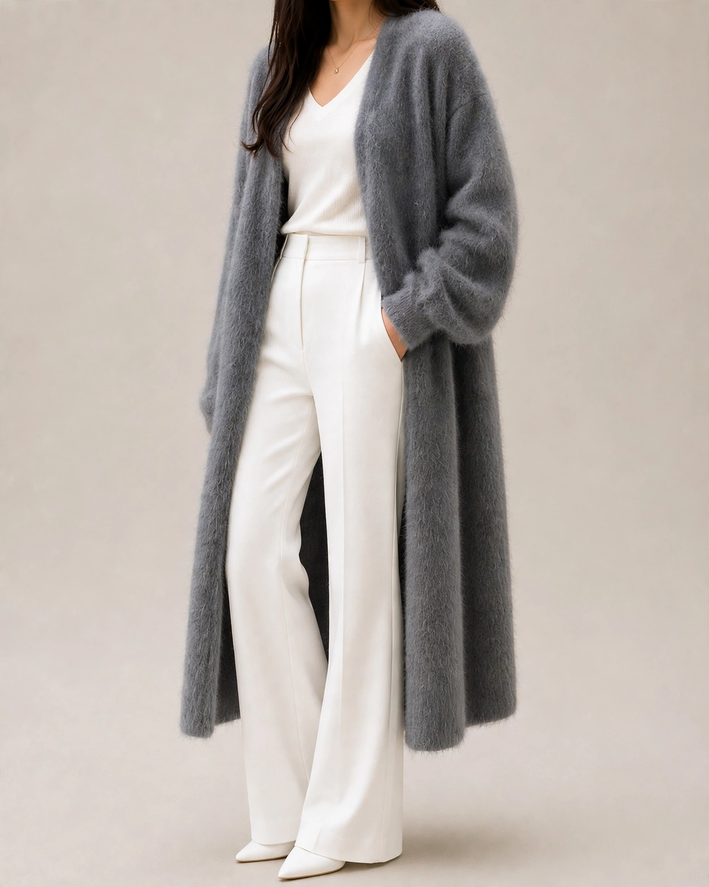 Women's Mohair Cardigan – Cozy Layering, Casual Style