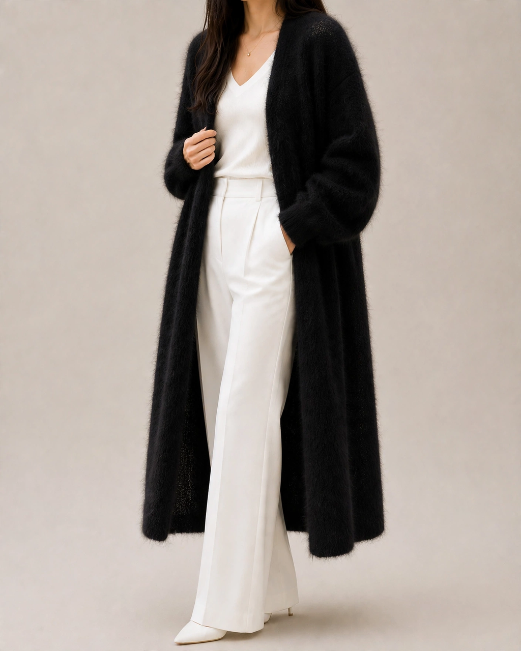 Women's Mohair Cardigan – Cozy Layering, Casual Style