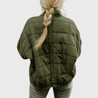 Women's Oversized Quilted Jacket - Lightweight, Warm-Lined – Casual, Everyday
