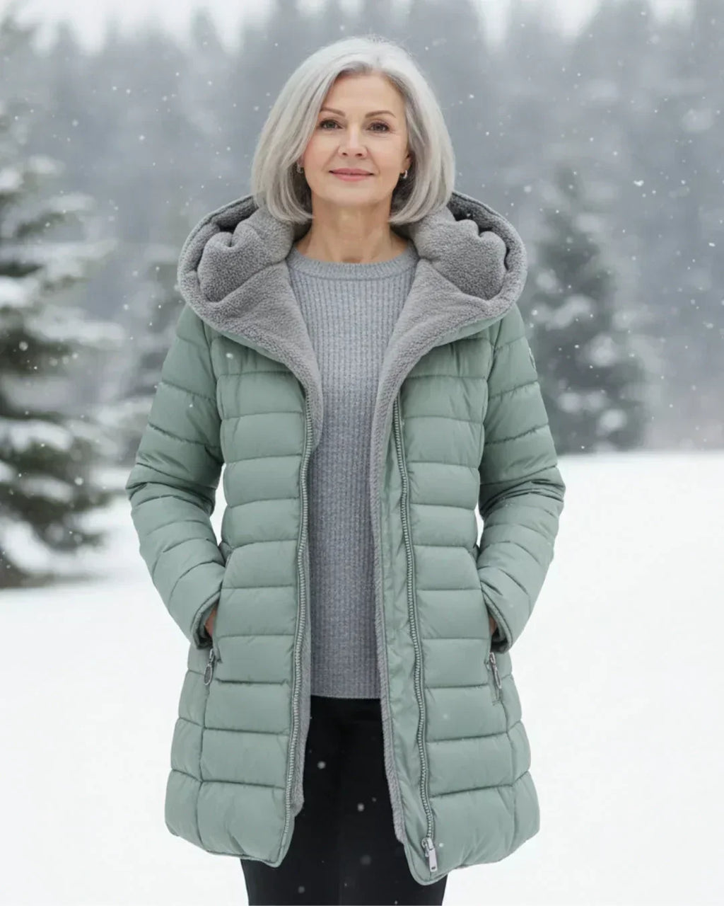 Women's Padded Winter Jacket - Warm, Elegant – Casual, Office