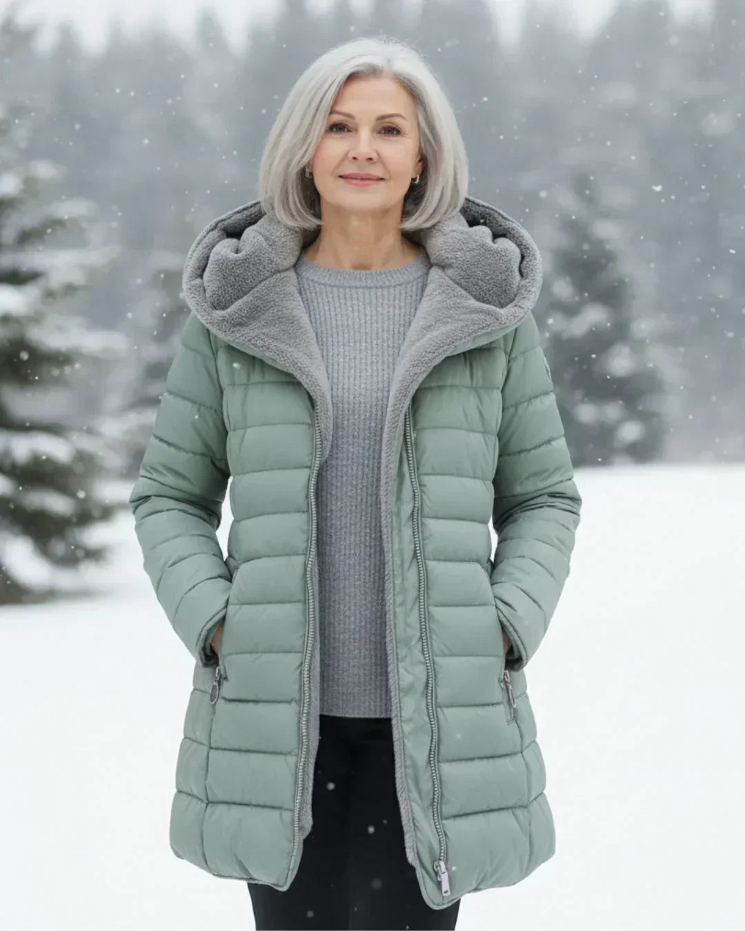 Women's Padded Winter Jacket - Warm, Elegant – Casual, Office