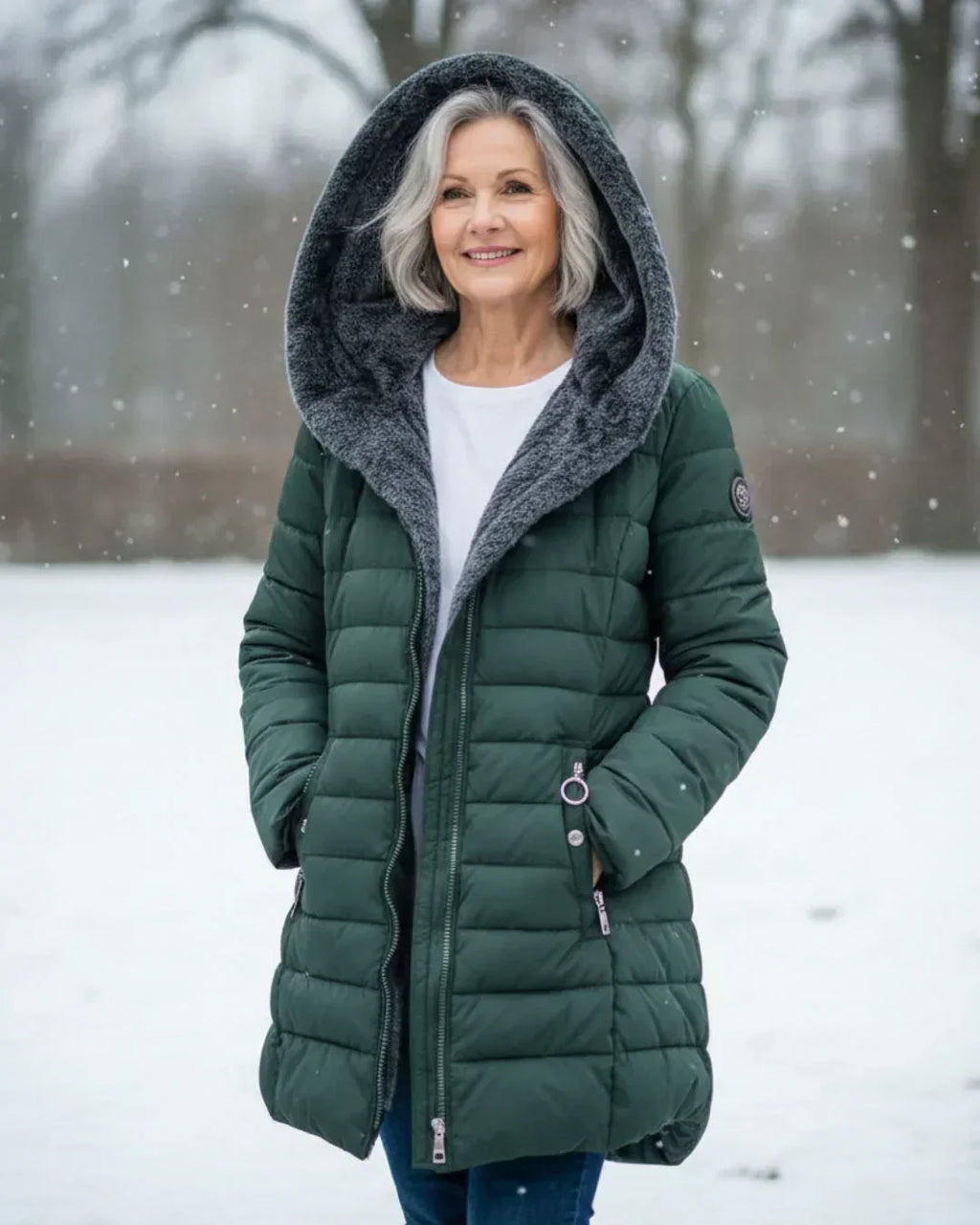 Women's Padded Winter Jacket - Warm, Elegant – Casual, Office