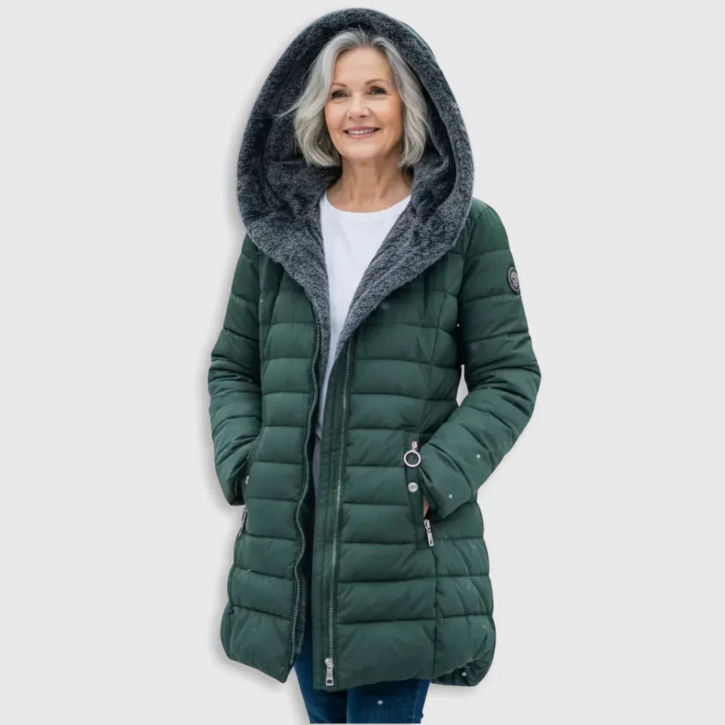 Women's Padded Winter Jacket - Warm, Elegant – Casual, Office