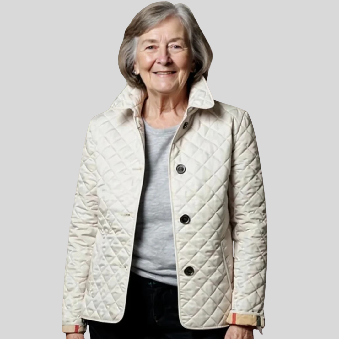 Women's Quilted Jacket Lightweight with Lapel Collar – Casual, Winter Wear