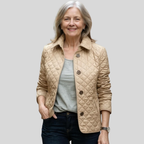 Women's Quilted Jacket Lightweight with Lapel Collar – Casual, Winter Wear