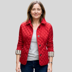 Women's Quilted Jacket Lightweight with Lapel Collar – Casual, Winter Wear