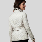 Women's Quilted Jacket Lightweight with Lapel Collar – Casual, Winter Wear
